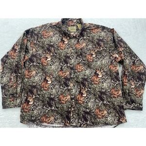 Camo Shirt Mens XL‎ Long Sleeve Button Field Tested Outdoor Life Deer Hunting